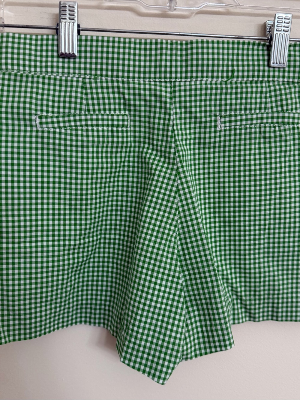 Jamie and Jack Green Gingham Girls Shorts - Picture 4 of 6